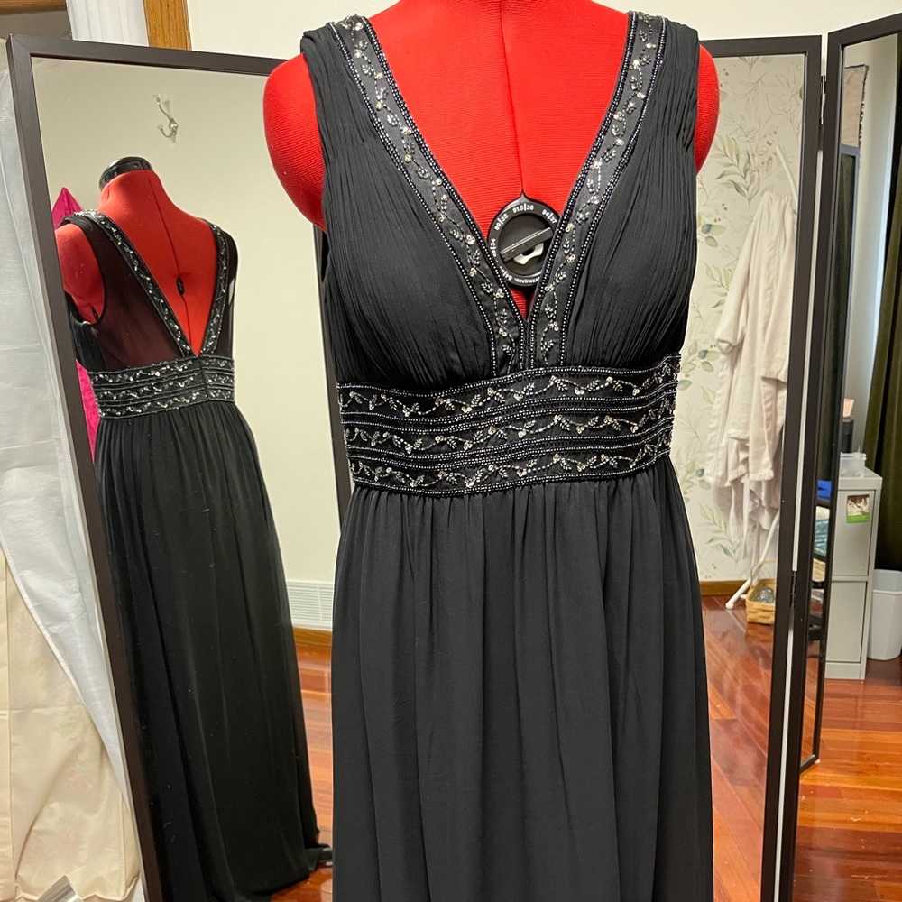 Black Silk & Beaded Dress